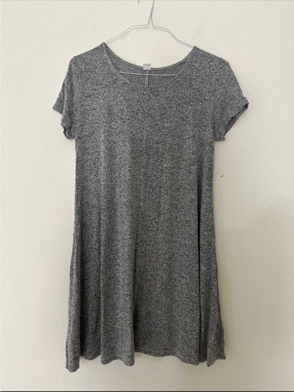 Old Navy Heather Gray Short Sleeve Swing Dress